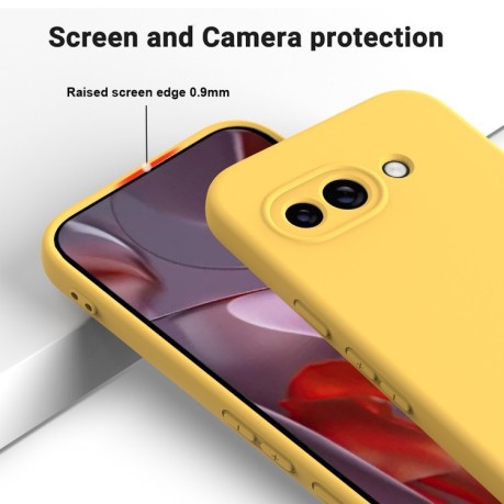 Силиконовый чехол Solid Color Liquid Silicone на Google Pixel 9a - желтый