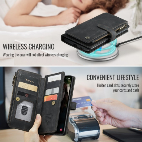 Чохол-гаманець CaseMe-C30 для Samsung Galaxy S24 FE 5G - чорний