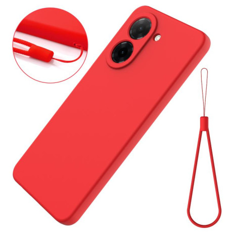 Силиконовый чехол Solid Color Liquid Silicone на Redmi A5 4G 171.7mm / Poco C71 - красный