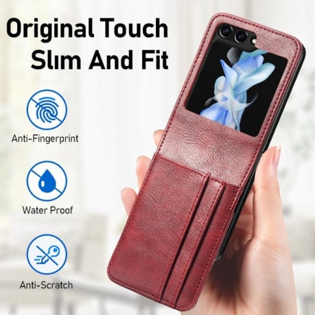 Чохол-книжка Gloss Oil Solid для Samsung Galaxy Flip 6 5G - червоний