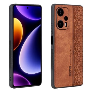 Чохол AZNS з 3D-тисненням та м'яким покриттям Skin Feel на Xiaomi Redmi Note 12 Turbo / Poco F5 - коричневий