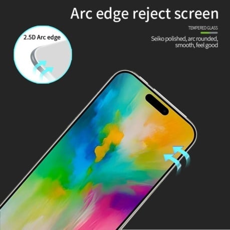 Захисне скло MOFI 9H 3D Full Screen на iPhone 16 Pro - чорне