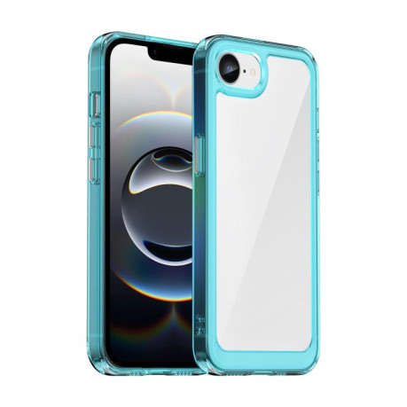 Противоударный чехол Colorful Acrylic Series для iPhone 16e - синий