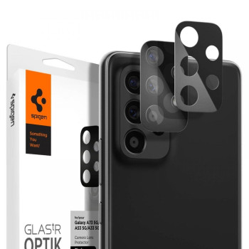 Комплект защитных стекол 2шт на камеру Spigen Optik.Tr Camera Lens для Samsung Galaxy  A33 / A53 / A73 - Black