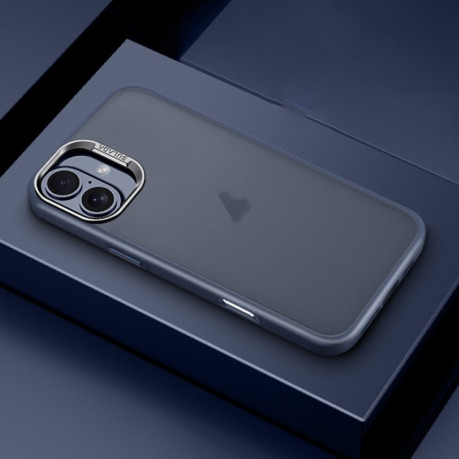 Противоударный чехол SULADA Skin Feel Matte для iPhone 16 - синий