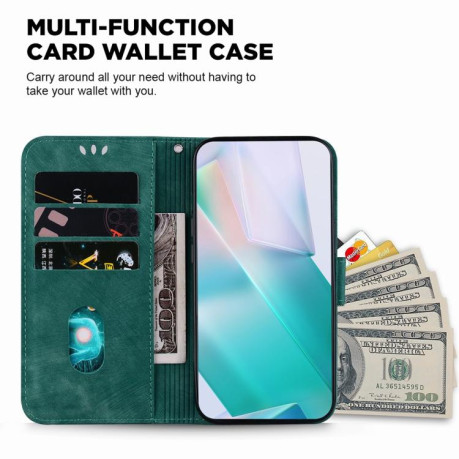 Чохол-книжка Little Tiger Embossed Leather на Xiaomi Redmi Note 14 4G 164.48mm - зелений
