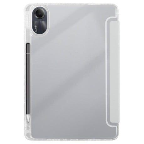 Чехол-книжка Clear Acrylic Demation Leather для Xiaomi Redmi Pad SE 11 2025 / Pad 2 - сірий