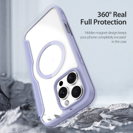 Чохол-книжка DUX Skin X Pro Series Magsafe на iPhone 16 Pro - фіолетовий