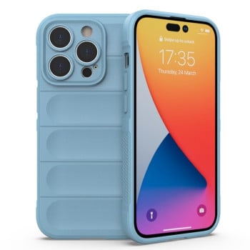 Силіконовий чохол Magic Flannel для iPhone 14 Pro - блакитний