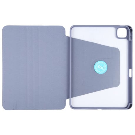 Чохол-книжка GEBEI Acrylic TPU 3-folding Rotating Smart Tablet Leather для iPad Pro 13 2024 - фіолетовий