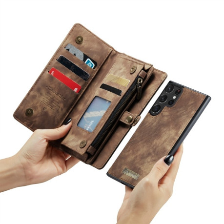 Чохол-гаманець CaseMe 008 Series на Samsung Galaxy S23 Ultra 5G - коричневий