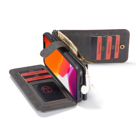 Кожаный чехол-кошелек CaseMe-007 Detachable Multifunctional на iPhone 11 - черный
