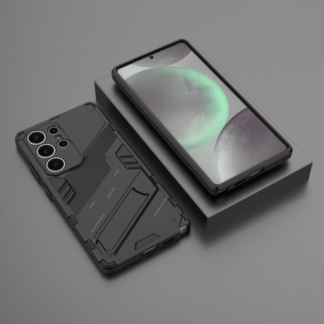 Противоударный чехол Punk Armor для Samsung Galaxy S25 Ultra 5G - черный