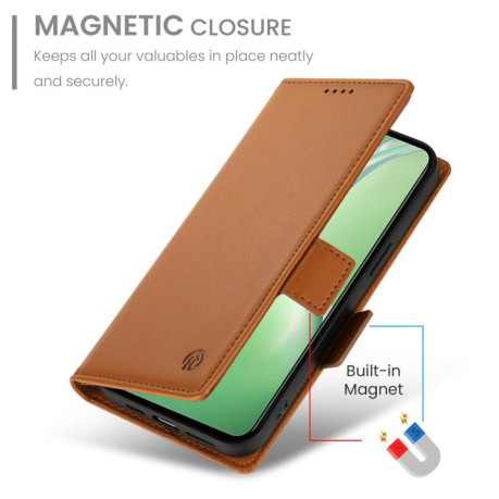 Чехол-книжка Side Buckle Magnetic Frosted Leather для OnePlus 13R/Ace 5/Ace 5 Pro - коричневый