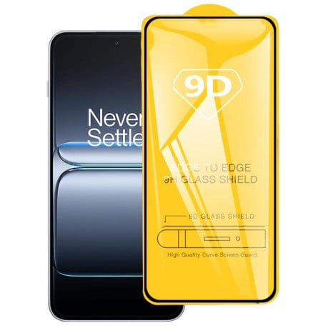 Защитное стекло 9D Full Glue Full Screen на OnePlus Nord 5 - черное