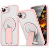 Противоударный чехол Acrylic Hybrid TPU MagSafe Holder для iPhone 17e/16e - розовый