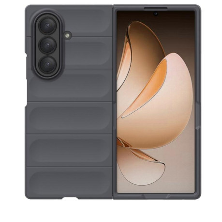 Силіконовий чохол Magic Flannel для Samsung Galaxy Fold 7 5G - темно-сірий
