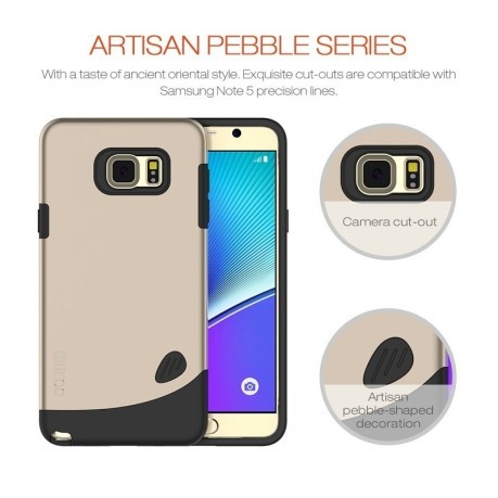 Противоударный Чехол Slicoo Artisan Pebble Series Gold для Samsung Galaxy Note 5