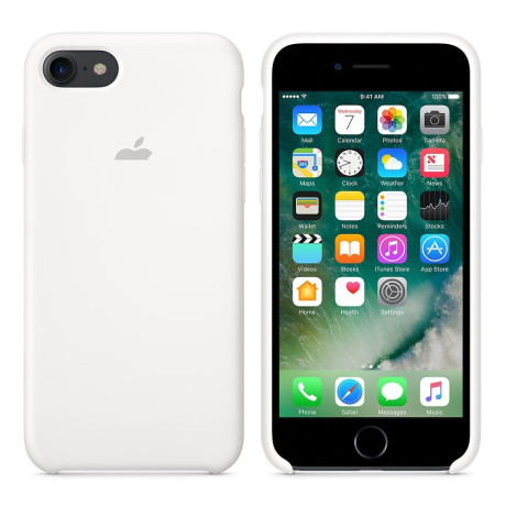 Силиконовый чехол Silicone Case White на iPhone SE 2020/8/7
