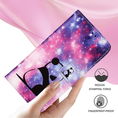 Чохол-книжка Colored Drawing Pattern Plain Weave Leather для OnePlus 13R / Ace 5 / 5 Pro - Panda