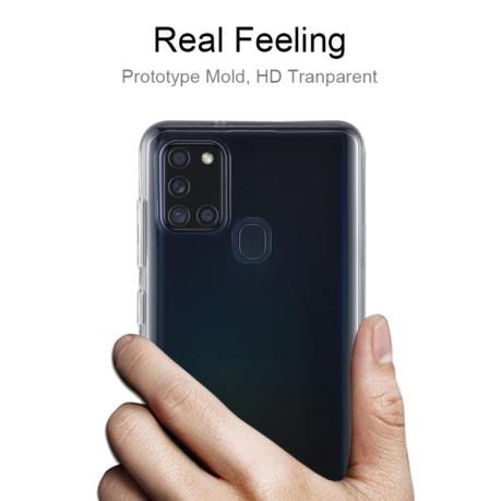 Ультратонкий силиконовый прозрачный Чехол на Samsung Galaxy A21s - прозрачный