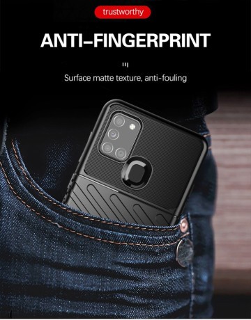 Противоударный чехол Thunderbolt на Samsung Galaxy A21S - синий