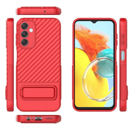 Противоударный чехол Texture Wavy для Samsung Galaxy M14 5G - красный