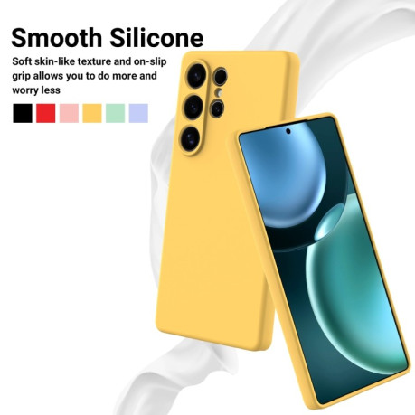 Силіконовий чохол Solid Color Liquid Silicone  для Samsung Galaxy S25 Ultra 5G - жовтий