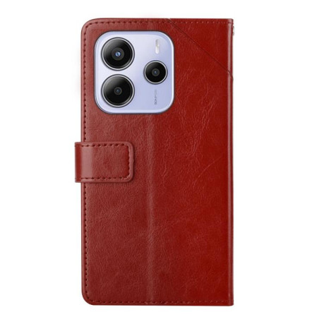 Чехол-книжка Y-shaped Pattern на Xiaomi Redmi Note 14 4G 164.48mm - коричневый
