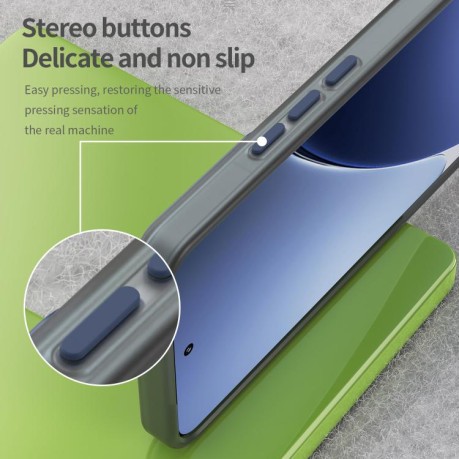 Противоударный чехол MagSafe Frosted Translucent TPU + PC для Xiaomi 15 Pro - синий