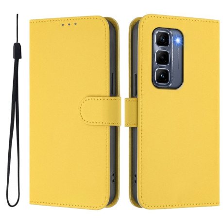 Чехол-книжка Skin Feel Solid Color Leather для Infinix Hot 50 Pro+ - желтый