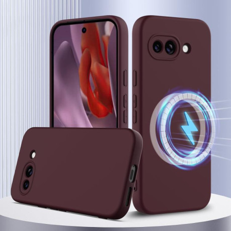 Силиконовый чехол Shockproof Silicone Magsafe для Google Pixel 9a - коричневый