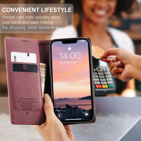 Чехол-книжка CaseMe-013 Multifunctional на iPhone 16e - красный