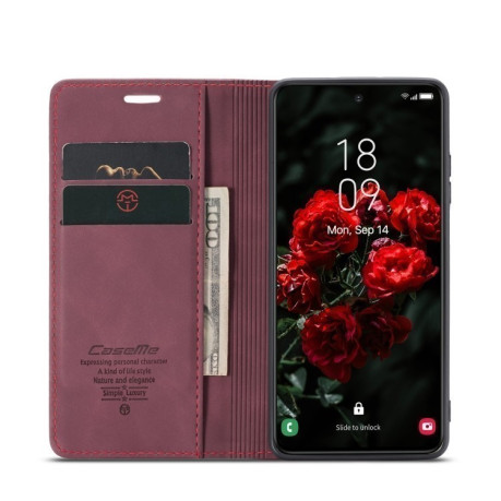 Чехол-книжка CaseMe-013 Multifunctional на Samsung Galaxy S24 FE 5G - красный