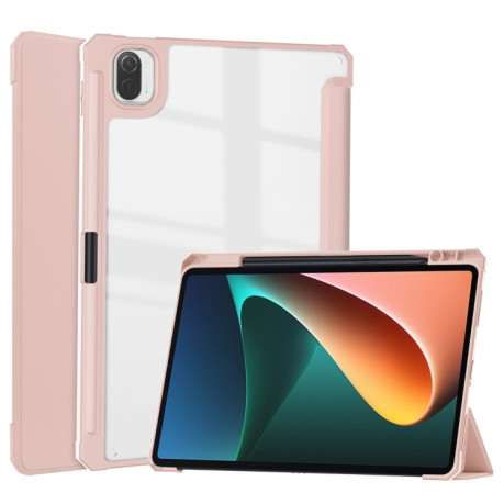 Чехол-книжка Three-fold для Xiaomi Pad 5 / 5 Pro - розовый