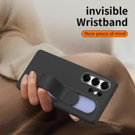 Чохол Escase з ремінцем і функціональною кнопкою на Samsung Galaxy S26 Ultra 5G — чорний