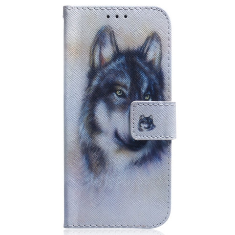 Чехол-книжка Coloured Drawing для Samsung Galaxy A34 5G - White Wolf