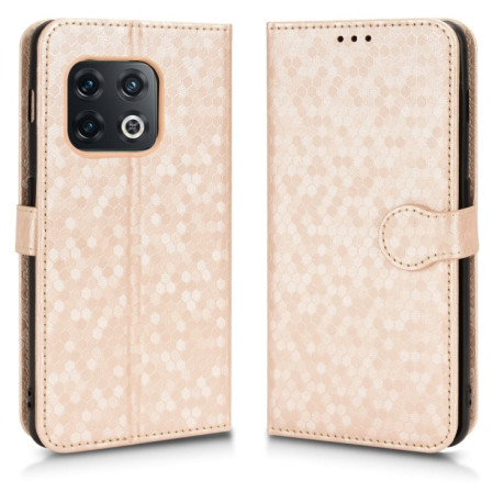 Чохол-книжка Honeycomb Dot для OnePlus 10 Pro 5G - золотий