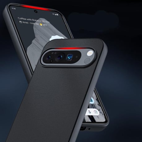 Ультратонкий чохол із шкіряною фактурою Plain Skin на Google Pixel 10 / 10 Pro - помаранчевий