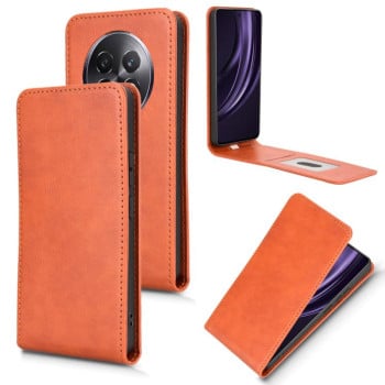 Чехол Magnetic Vertical Flip Leather для Realme 13+ 5G/13 Pro 5G/13 Pro+ - коричневый