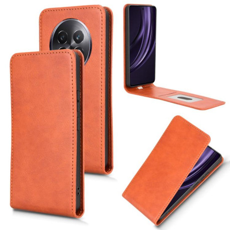Чохол Magnetic Vertical Flip Leather для Realme 13+ 5G/13 Pro 5G/13 Pro+ - коричневий