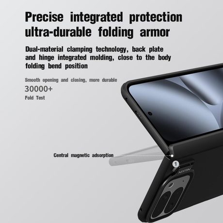 Чохол Nillkin Frosted Prop PC + TPU Transparent Mirror на Google Pixel 10 Pro Fold — чорний