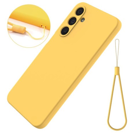 Силиконовый чехол Solid Color Liquid Silicone на Samsung Galaxy M16 / F16 - желтый