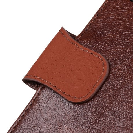 Чехол-книжка Nappa Texture на Xiaomi Poco M3 - коричневый