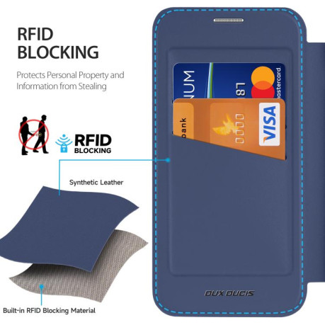 Чохол-книжка DUX DUCIS Skin X Pro Series Magsafe для Samsung Galaxy S25 Edge 5G - синій