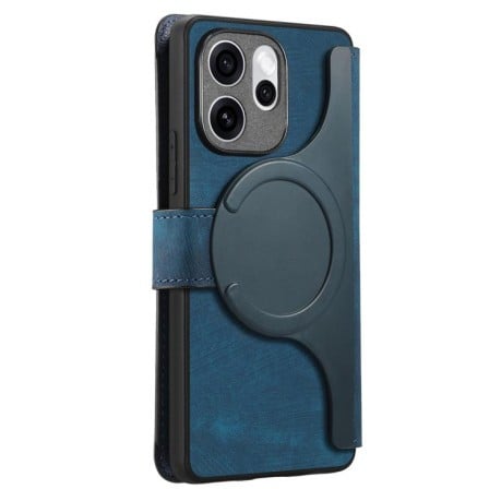 Чохол-книжка CaseNeo MagSafe RFID Anti-theft Retro Leather на OPPO Reno15 Pro 5G Global — синій