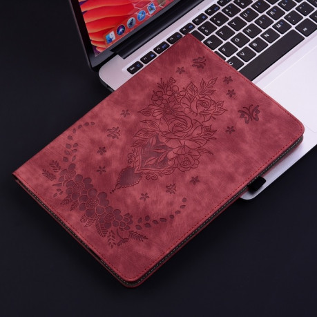 Чехол-книжка Butterfly Rose Embossed для Xiaomi Pad 7 / Pad 7 Pro - красный