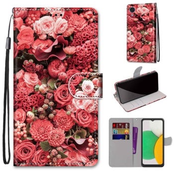 Чохол-книжка Coloured Drawing Cross Samsung Galaxy A03 Core - Pink Rose Garden