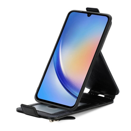 Флип-чехол Zipper Wallet Vertical для Samsung Galaxy A35 5G - черный