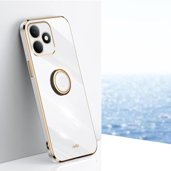 Чехол XINLI Straight Edge с держаталем-подставкой на Realme Note 80 4G — белый